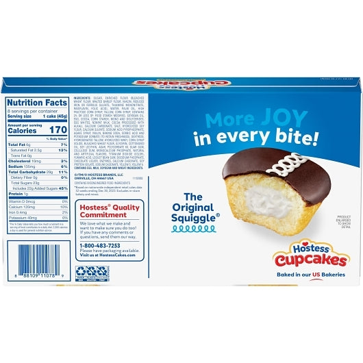 Hostess Golden Cupcake, 6 x 12.7 oz Case - Bakery & Desserts