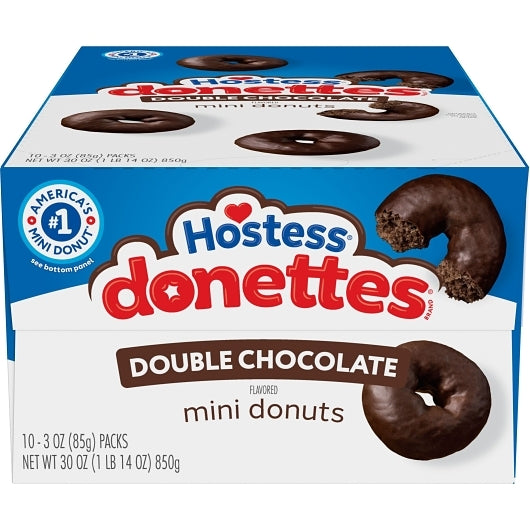 Hostess Mini Double Chocolate Donettes, 6 x 10 x 3 oz Case - DOT product image 2