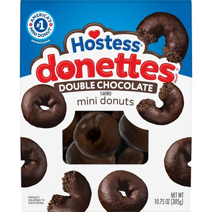 Hostess Frozen Double Chocolate Donettes, 6 x 10.75 oz Case - Bakery & Desserts