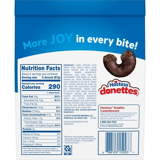 Hostess Frozen Double Chocolate Donettes, 6 x 10.75 oz Case - DOT product image 8