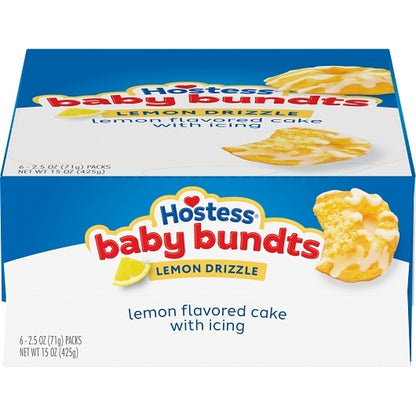 Hostess Single Serve Frozen Lemon Drizzle Baby Bundt Cakes, 6 x 6 x 2.5 oz Case - DOT product image 2