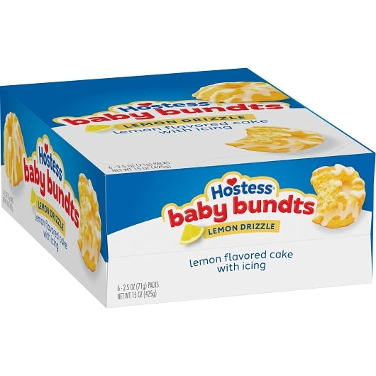 Hostess Single Serve Frozen Lemon Drizzle Baby Bundt Cakes, 6 x 6 x 2.5 oz Case - DOT product image 5