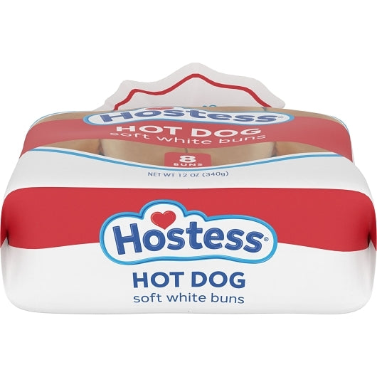 Hostess Fresh Hot Dog Buns, 4 x 12 oz Case - Meat, Poultry & Seafood