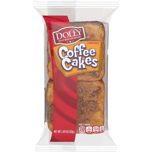 Dolly Madison Single Serve COFFEE CAKE, 6 x 8 x 2.89 oz Case - Bakery & Desserts