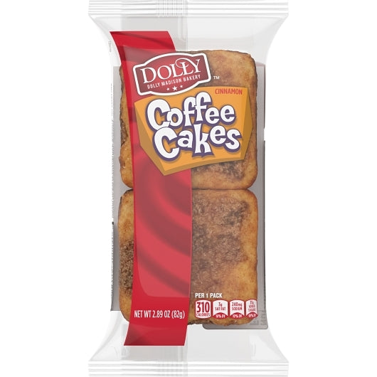 Dolly Madison Single Serve Coffee Cake, 6 x 8 x 2.89 oz Case - Bakery & Desserts