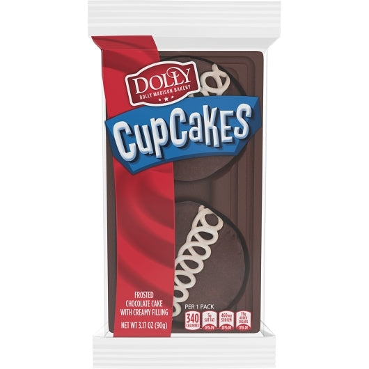 Dolly Madison Frozen Single Serve CHOCOLATE CUPCAKE, 6 x 6 x 3.17 oz Case - Bakery & Desserts