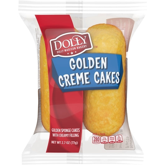 Dolly Madison Golden Creme Single Serve, 6 x 6 x 2.72 oz Case - Bakery & Desserts