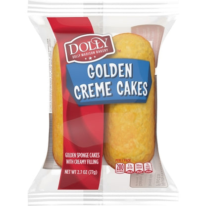 Dolly Madison Golden Creme Single Serve, 6 x 2.72 oz Case - Bakery & Desserts