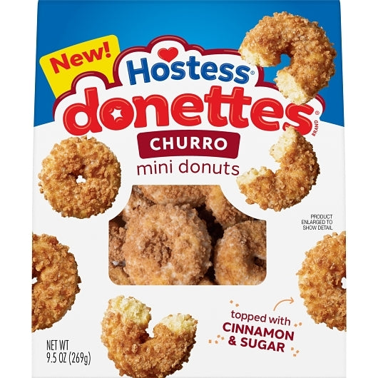 Hostess Donettes Churro Donut, 6 x 9.5 oz Case - Bakery & Desserts - image 2
