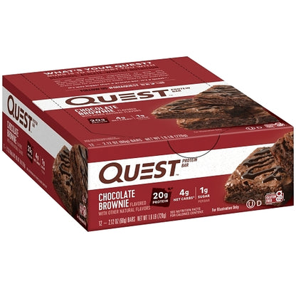 Quest Nutrition Chocolate Brownie Bar, 12 x 2.12 oz Case - Bakery & Desserts - image 2