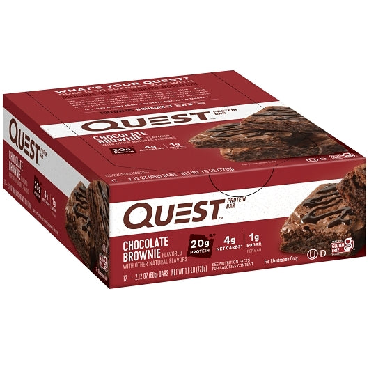 Quest Nutrition Chocolate Brownie Bar, 12 x 2.12 oz Case - Bakery & Desserts - image 2
