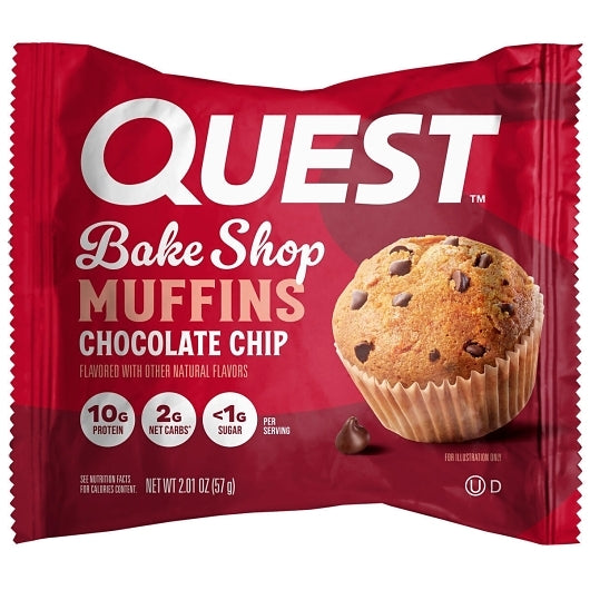Quest Nutrition Bake Shop Muffin Chocolate Chip, 9 x 8 x 2.01 oz Case - Bakery & Desserts - image 2