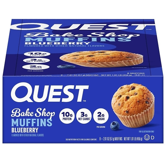 Quest Nutrition Bake Shop Muffin Blueberry, 9 x 8 x 2.01 oz Case - Bakery & Desserts - image 2