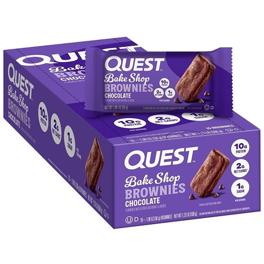 Quest Nutrition Bake Shop Brownie Chocolate, 12 x 10 x 1.98 oz Case - Bakery & Desserts