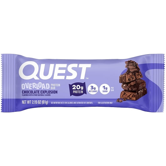 Quest Nutrition Overload Protein Bar Chocolate Explosion, 12 x 2.15 oz Case - Candy & Confections - image 2
