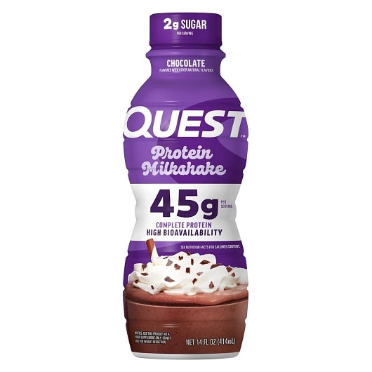 Quest Nutrition High Protein Chocolate Milkshake, 12 x 14 fl oz Case - Candy & Confections