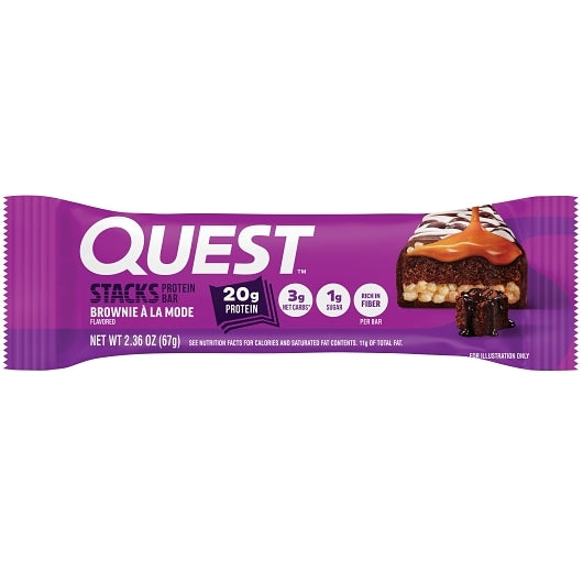 Quest Nutrition Brownie A La Mod Protein Bars, 9 x 12 x 2.36 oz Case - Bakery & Desserts