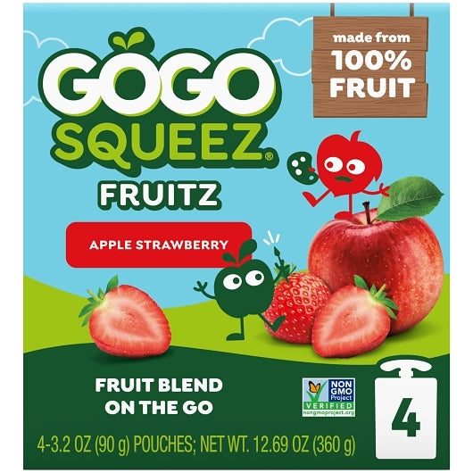 Gogo Squeez Strawberry Applesauce, 12 x 4 each Case - DOT product image 4