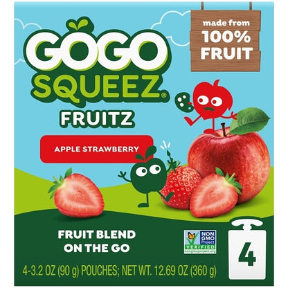 Gogo Squeez Strawberry Applesauce, 12 x 4 each Case - DOT product image 4
