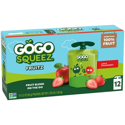 Gogo Squeez Strawberry Applesauce, 6 x 12 each Case - DOT product image 2