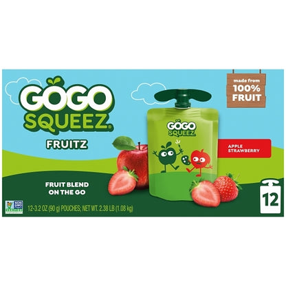 Gogo Squeez Strawberry Applesauce, 6 x 12 each Case - DOT product image 3