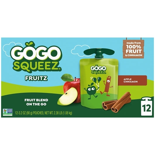 Gogo Squeez Cinnamon Applesauce, 6 x 12 each Case - DOT product image 2