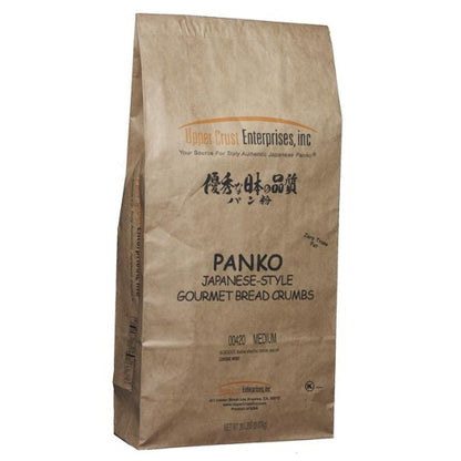 Upper Crust Enterprises Panko Medium Japanese Bread Crumbs, 1 x 20 lb Case - GS1 closed shipping case image