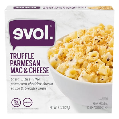 Evol Truffle Parmesan Mac and Cheese Entree, 8 x 8 oz Case - Prepared Foods