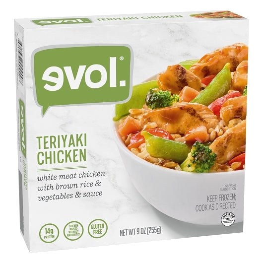 Evol Lean & Fit Gluten Free Teriyaki Chicken Entree, 8 x 9 oz Case - DOT product image 2