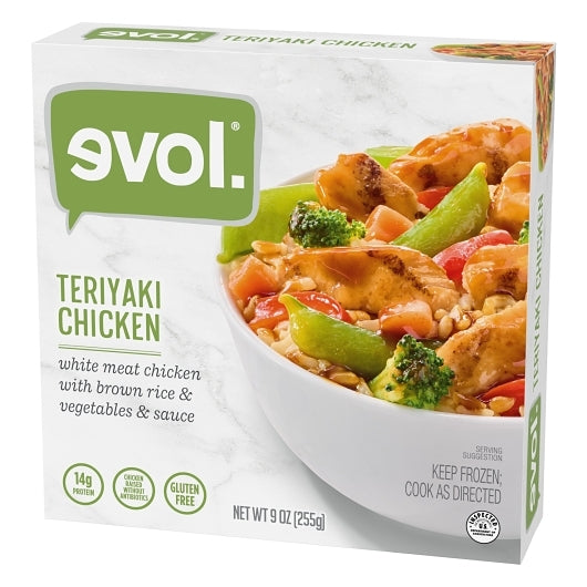 Evol Lean & Fit Gluten Free Teriyaki Chicken Entree, 8 x 9 oz Case - DOT product image 3