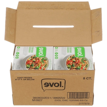 Evol Lean & Fit Gluten Free Teriyaki Chicken Entree, 8 x 9 oz Case - DOT product image 7