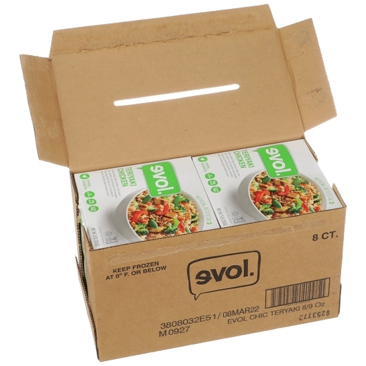 Evol Lean & Fit Gluten Free Teriyaki Chicken Entree, 8 x 9 oz Case - DOT product image 5