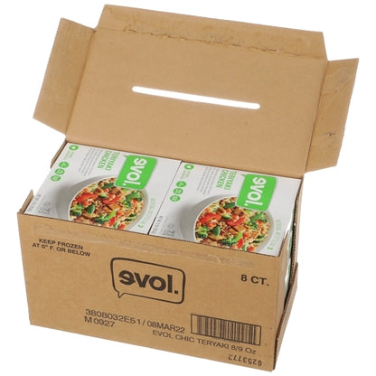 Evol Lean & Fit Gluten Free Teriyaki Chicken Entree, 8 x 9 oz Case - DOT product image 6