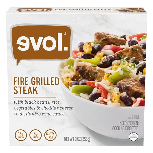 Evol Gluten Free Fire Grille Steak Entree, 8 x 9 oz Case - Prepared Foods