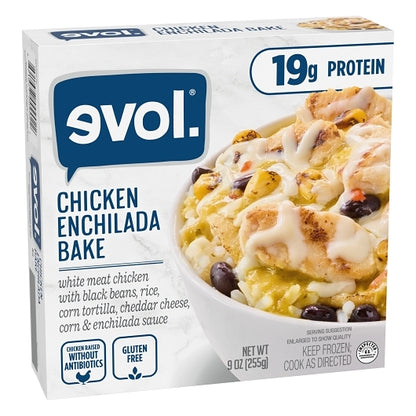 Evol Chicken Enchilada Bake Entree, 8 x 9 oz Case - DOT product image 2