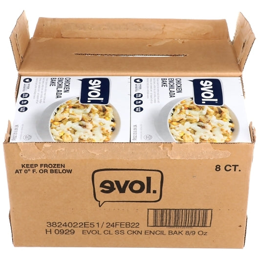Evol Chicken Enchilada Bake Entree, 8 x 9 oz Case - DOT product image 7