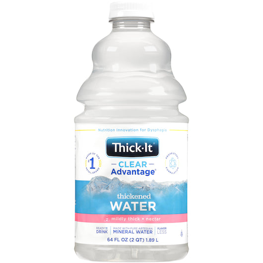 Thick-It Mildly Thickened Water Nectar, 4 x 64 fl oz Case - Thickened Beverages
