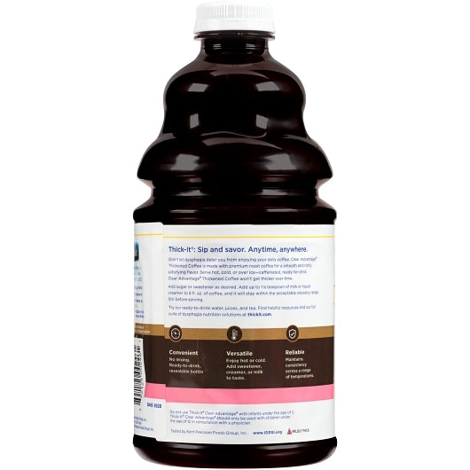 Thick It Clear Advantage Zero Calorie, Gluten Free, Thickened Coffee with Nectar Consistency, 4 x 64 fl oz Case - DOT product image 6