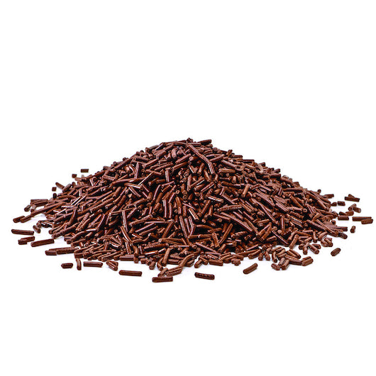 American Sprinkle Chocolate Sprinkles Chocolate, 4 x 6 lb Case - Alternate product angle or state