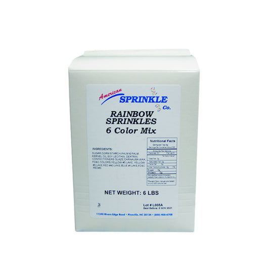 American Sprinkle Sprinkles Rainbow 6 Colors, 4 x 6 lb Case - DOT product image 7