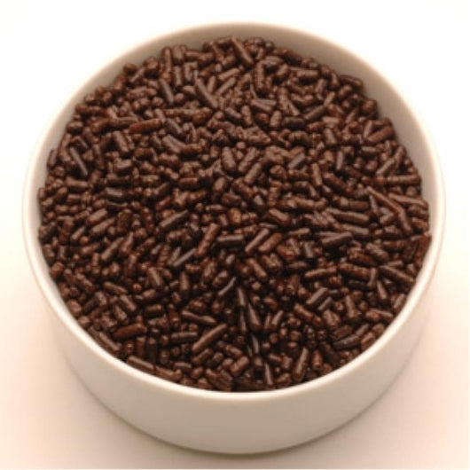 American Sprinkle Chocolate Sprinkles Chocolate, 4 x 6 lb Case - Alternate product angle or state