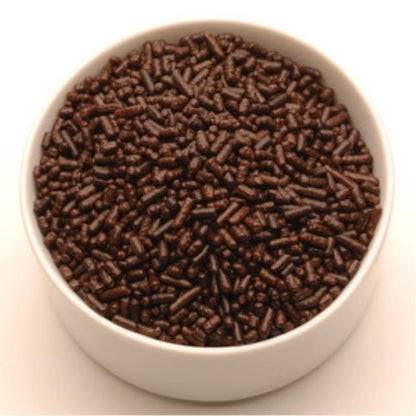 American Sprinkle Chocolate Sprinkles Chocolate, 4 x 6 lb Case - Alternate product angle or state