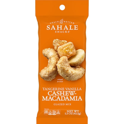 Sahale Cashew Tangerine Vanilla Macadamia Glazed, 18 x 1.5 oz Case - Nuts & Seeds