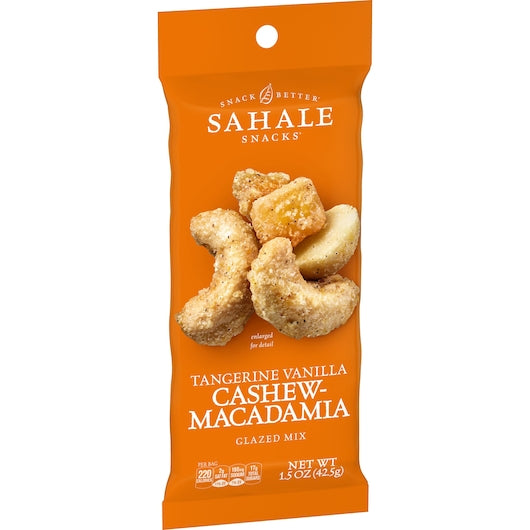 Sahale CASHEW TANGERINE VANILLA MACADAMIA GLAZED, 18 x 1.5 oz Case - DOT product image 4