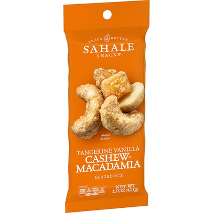 Sahale CASHEW TANGERINE VANILLA MACADAMIA GLAZED, 18 x 1.5 oz Case - DOT product image 4
