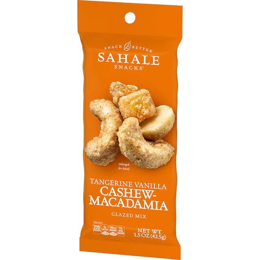 Sahale CASHEW TANGERINE VANILLA MACADAMIA GLAZED, 18 x 1.5 oz Case - DOT product image 6