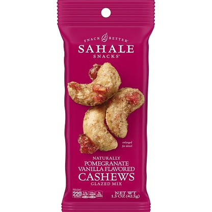 Sahale Cashew Vanilla Pomegranate, 18 x 1.5 oz Case - Nuts & Seeds