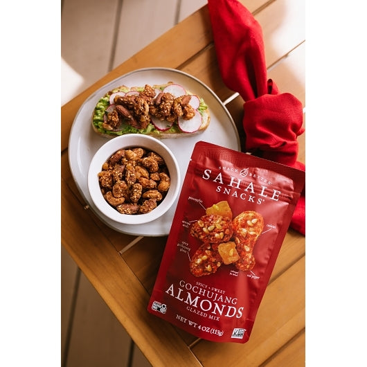 Sahale Snacks Gochujang Almonds, 6 x 4 oz Case - Condiments & Sauces