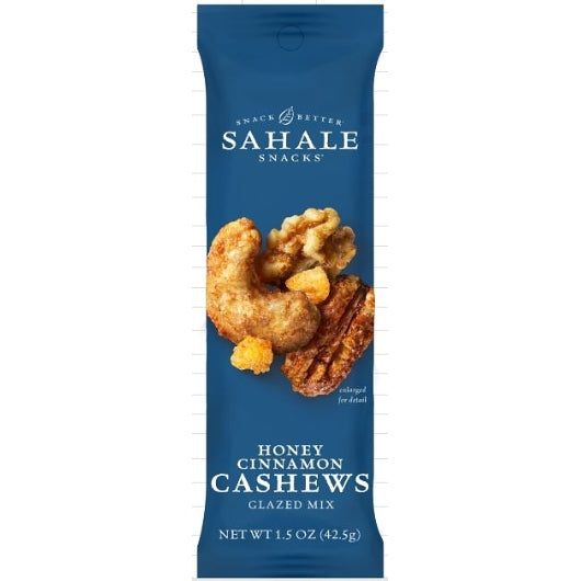 Sahale Snacks Honey Cinnamon Cashews, 18 x 1.5 oz Case - Pantry Ingredients