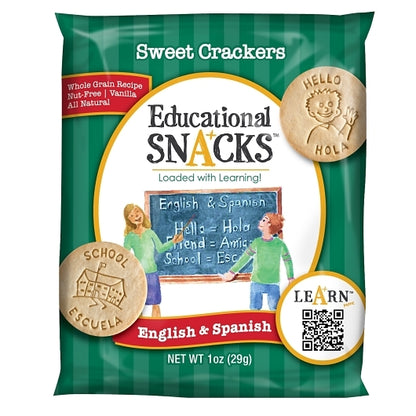 Dick & Jane English & Spanish Vanilla Flavored Whole Grain Sweet Snack Crackers, 120 x 1 oz Case - Crackers & Grahams